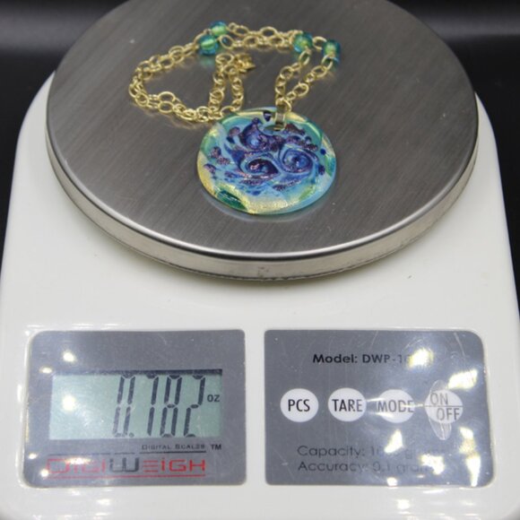 Bolivia 14K Venetian Glass Pendant Necklace - Picture 8 of 10